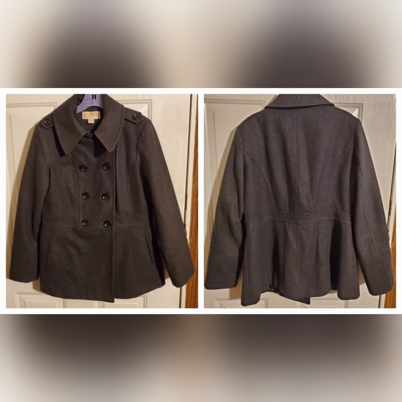 SOLD Like new Michael Kors Double Breasted Peacoat - Picture 3 of 7